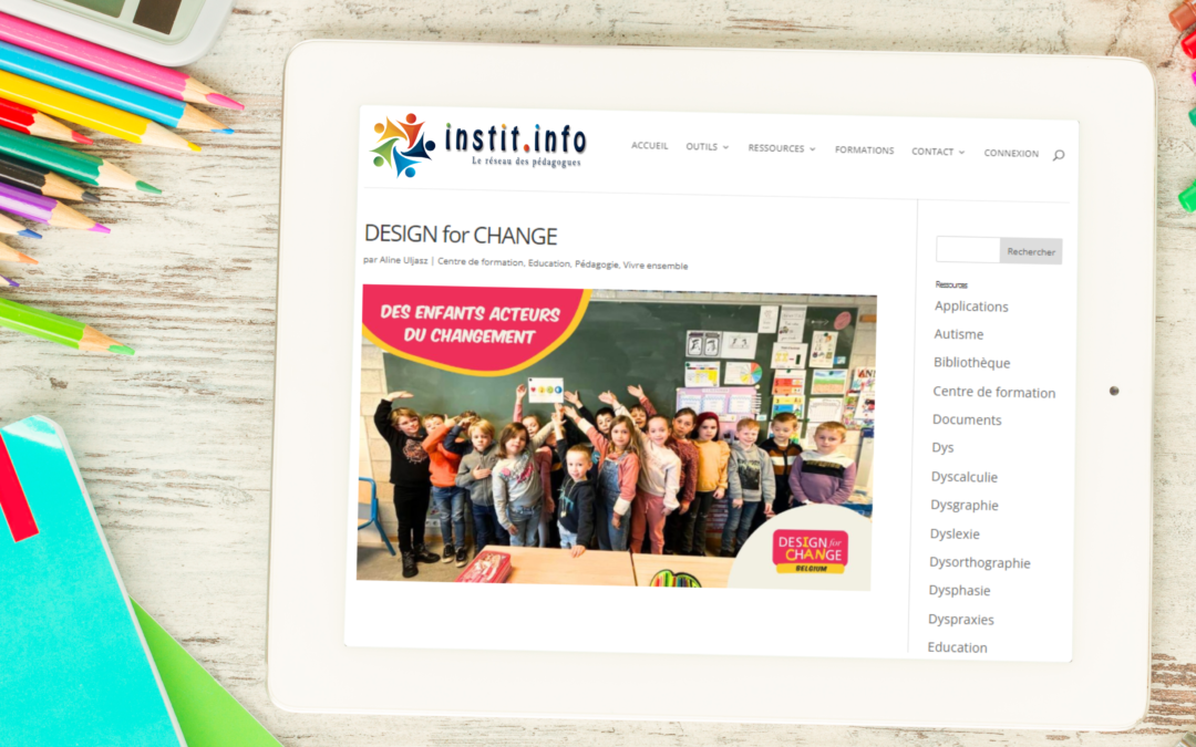 Instit.info vous présente Design for Change